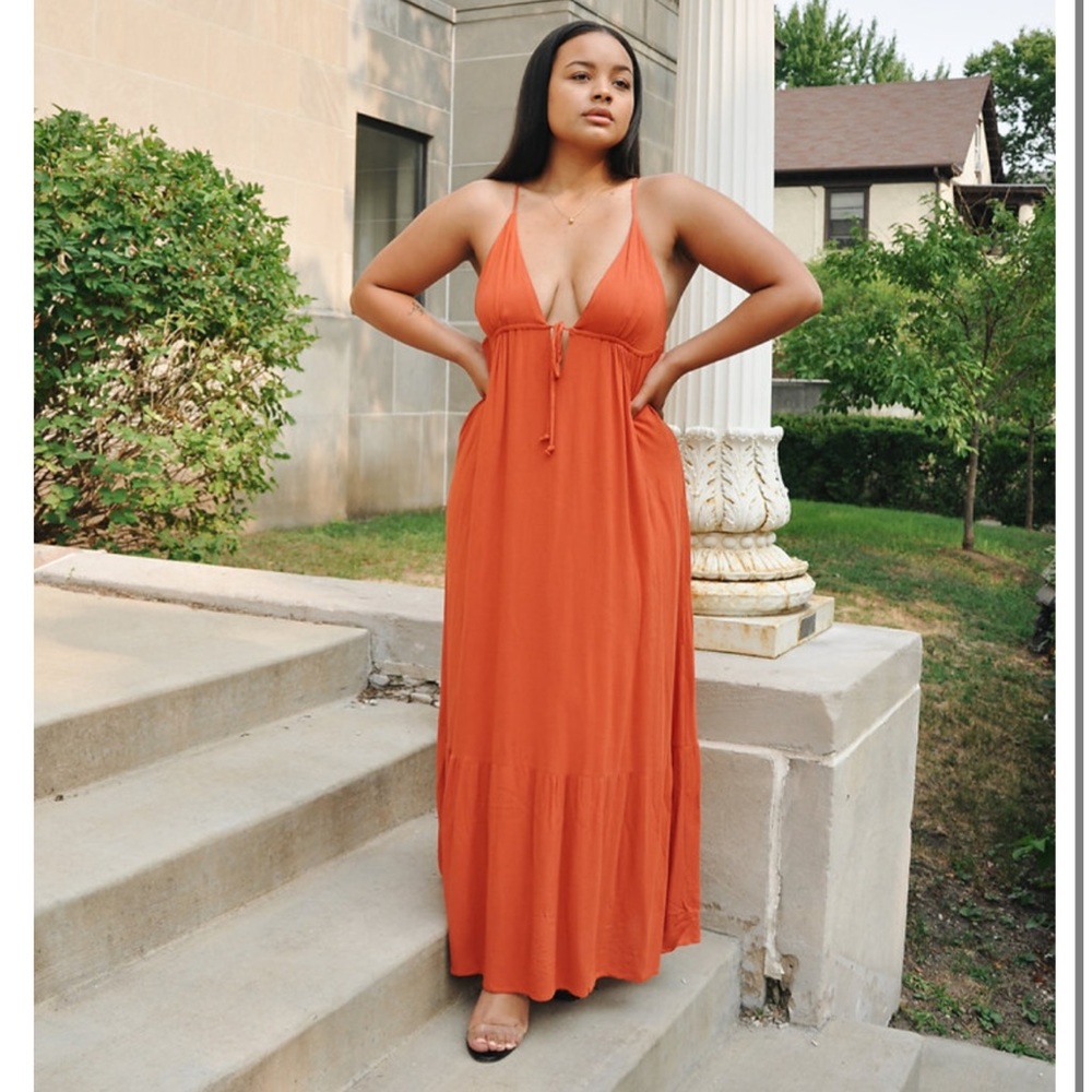 Sunkissed Orange Maxi Dress